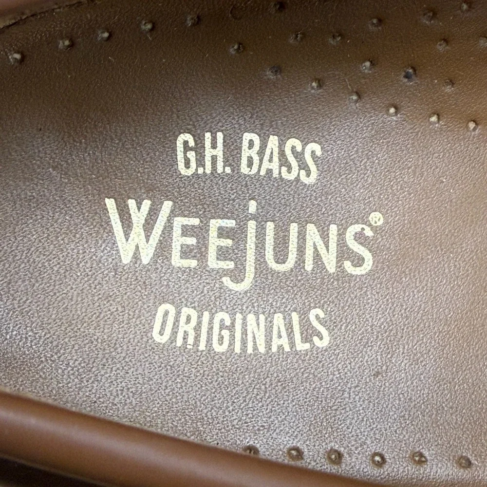 Weejuns GH Bass Larson Penny Loafers Mens 9.5 D Whiskey Business Casual Moc Toe